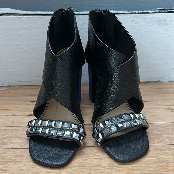 Splendid block heel leather sandals - Picture 3 of 10